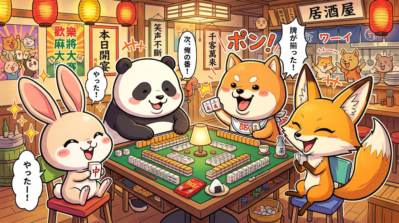 動物三缺一 — 動物麻將開桌